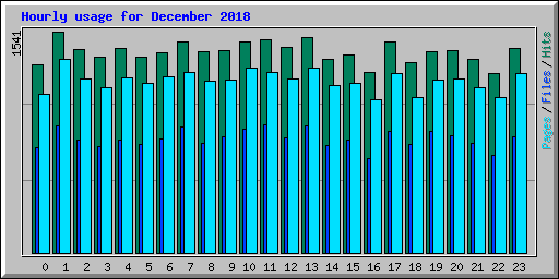 Hourly usage for December 2018