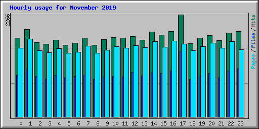 Hourly usage for November 2019